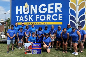 ORRM team phot in front of Hunger Task Force