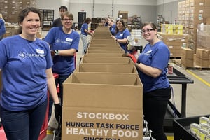 ORRM employees volunteering at a foodbank