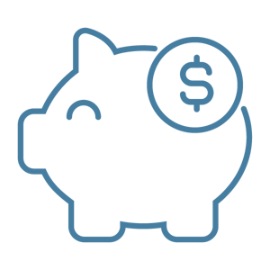 Icon of a piggy bank