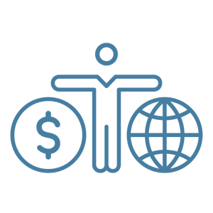 Icon of a person with outstretched arms
