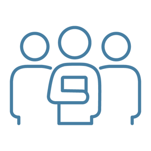 Icon of a group of 3 people